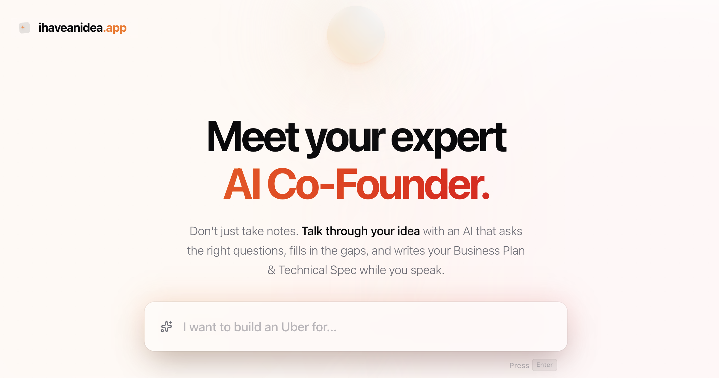 ihaveanidea.app | From Voice to Venture